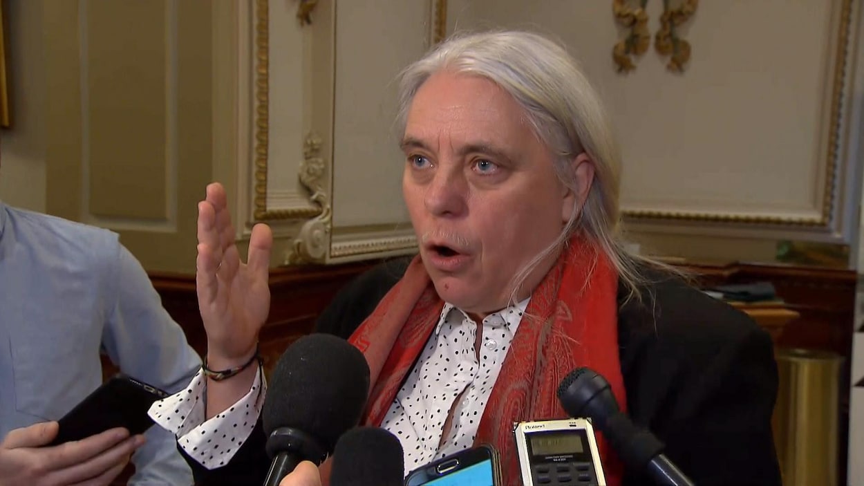 La co-porte-parole de Québec solidaire, Manon Massé. La co-porte-parole de Québec solidaire, Manon Massé.