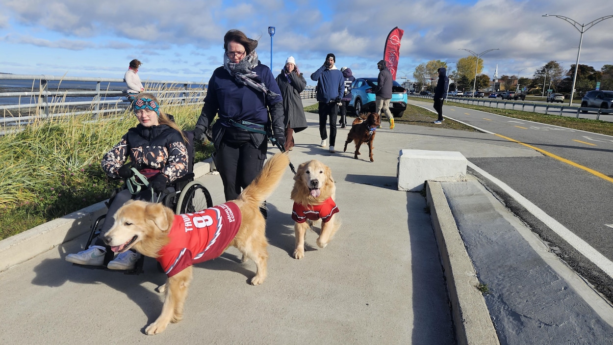 Une promenade sous le vent avec son fidèle compagnon, pour la cause