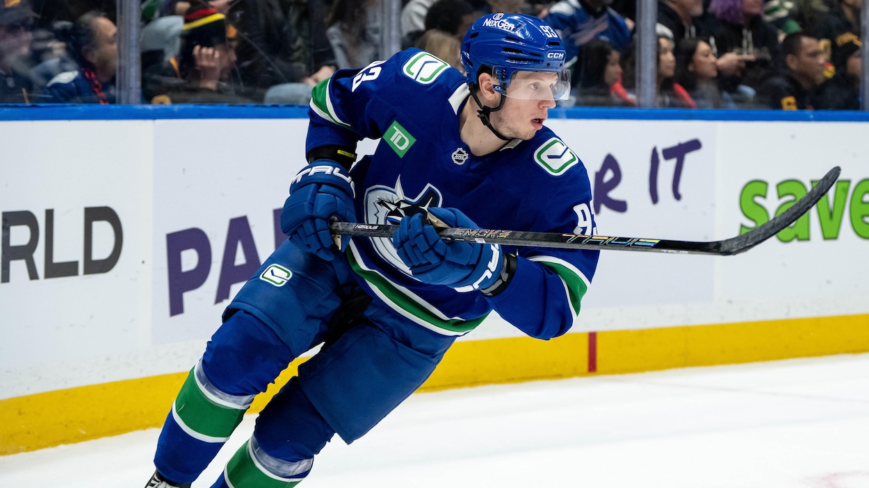 Les Canucks placent le nom de l’attaquant Marco Rossi sur la liste des blessés