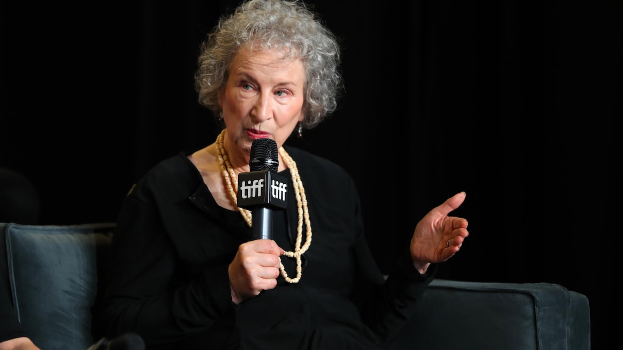 L'auteure canadienne Margaret Atwood, en conférence de presse au Festival international du film de Toronto 2017