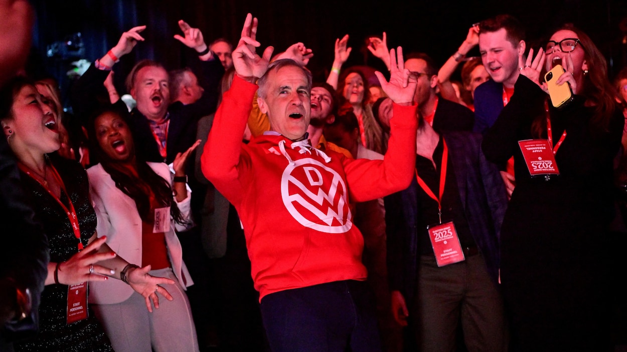 Qui est le groupe Down with Webster, sur lequel Mark Carney a dansé après sa victoire?