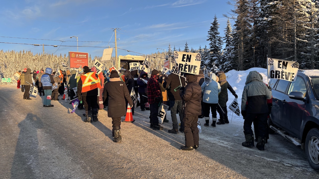 Une première journée de grève au Massif de Charlevoix