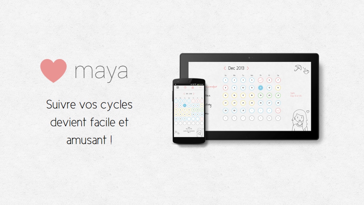 une publicité de l'application maya