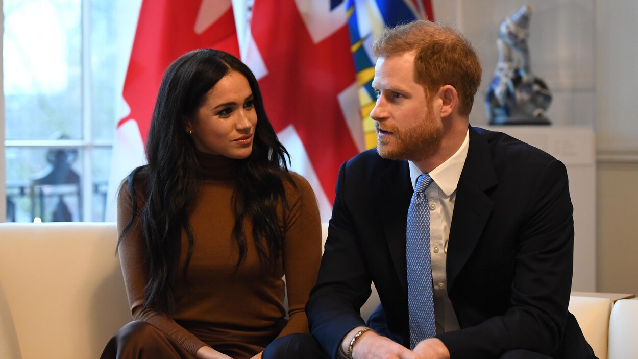 Le duc et la duchesse de Sussex lors d'une visite à la Maison du Canada.