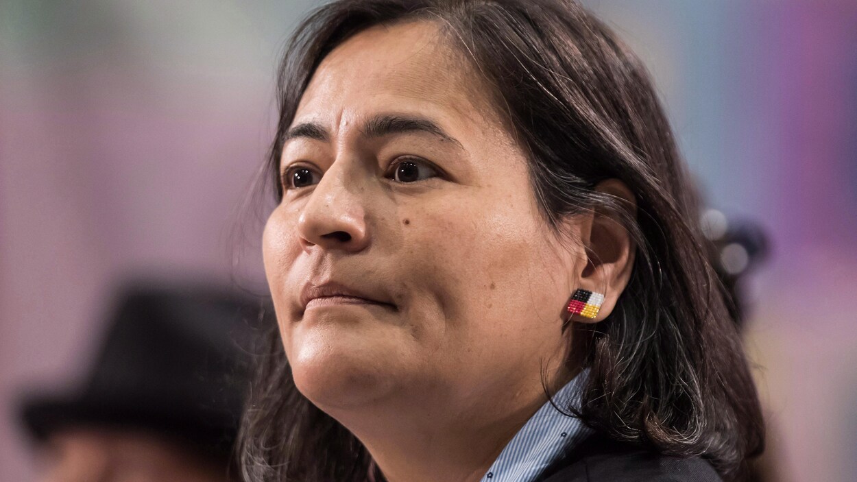 Michèle Audette en gros plan.