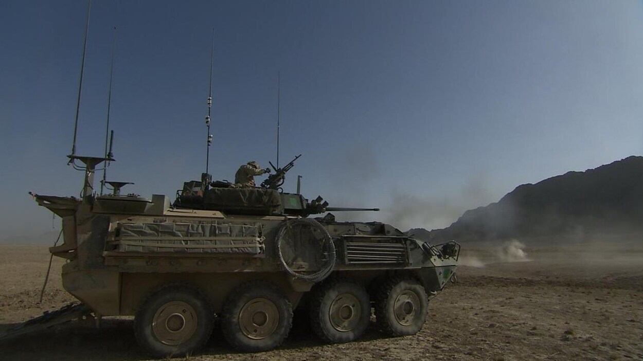 Un véhicule blindé léger canadien, construit par General Dynamics