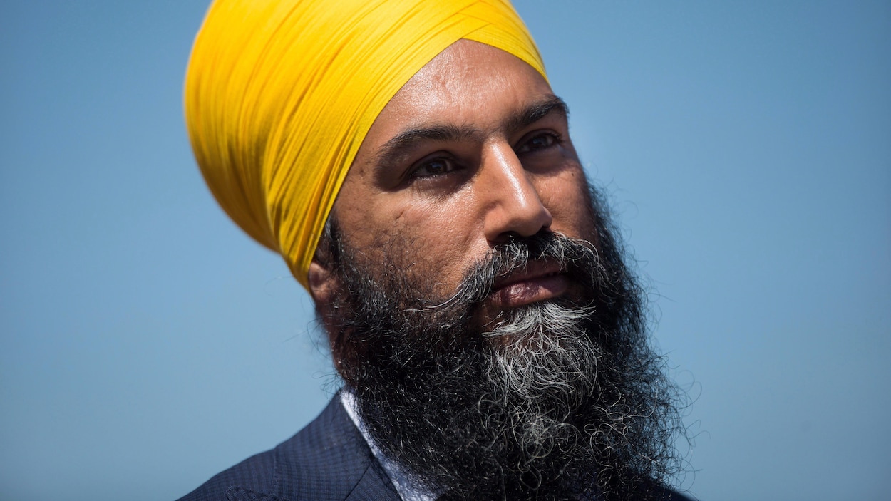 Plan rapproché du chef du NPD, Jagmeet Singh.