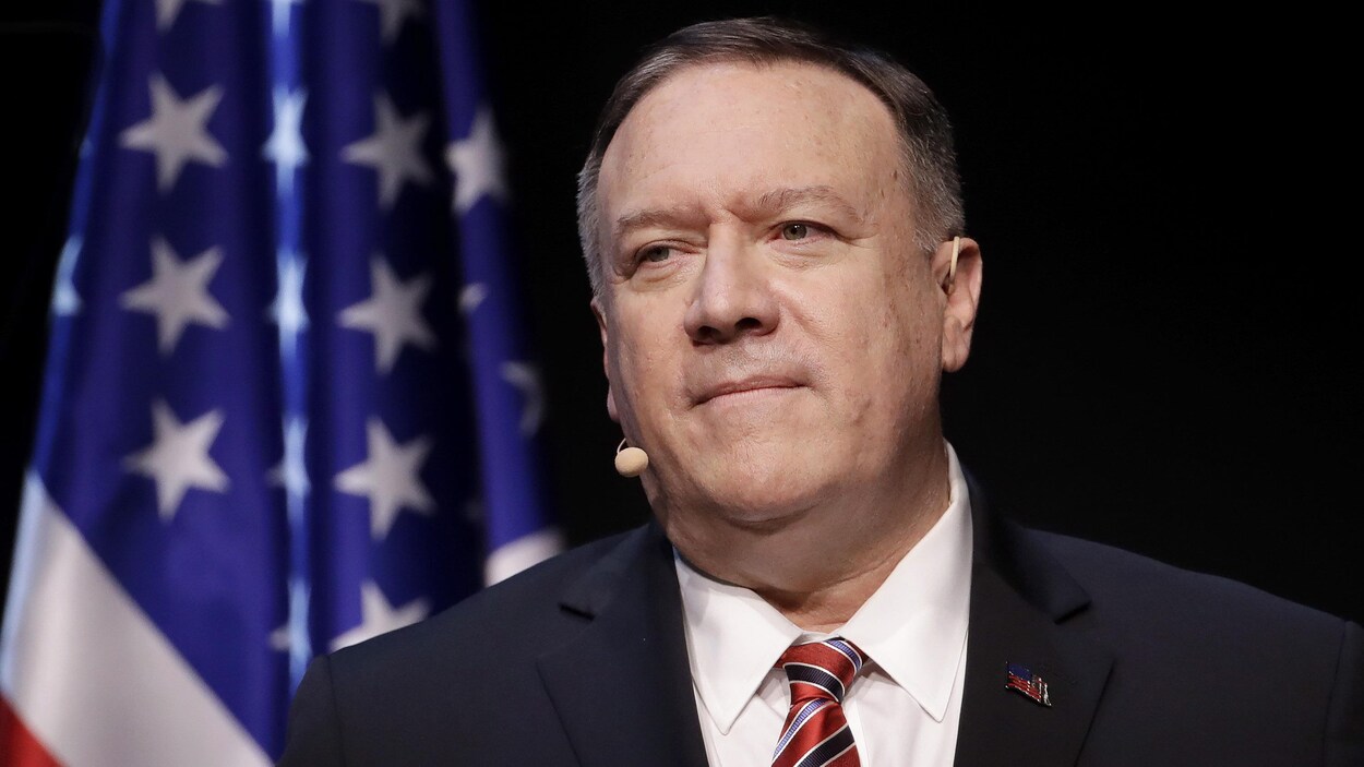 Plan rapproché du secrétaire d'État Mike Pompeo.