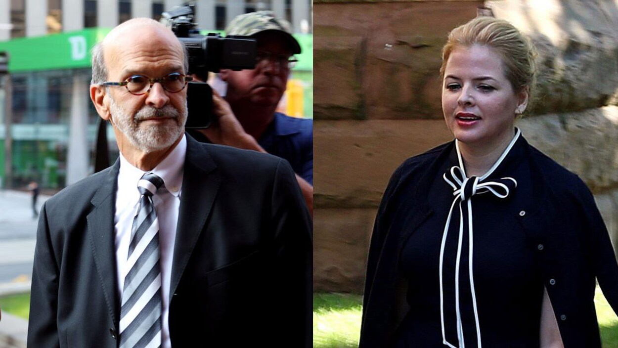 Photo de Livingston et Laura Miller en train de marcher vers le tribunal. Photo de Livingston et Laura Miller en train de marcher vers le tribunal.