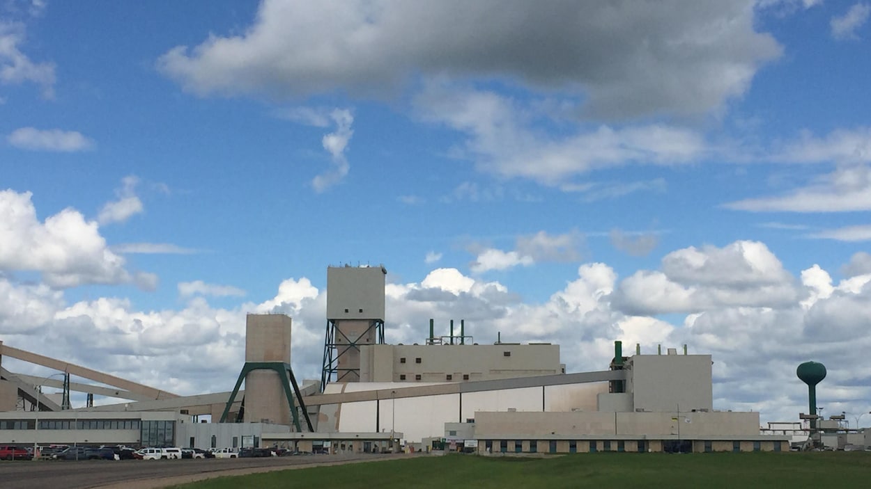 Vue sur le site de la mine de potasse Cory.