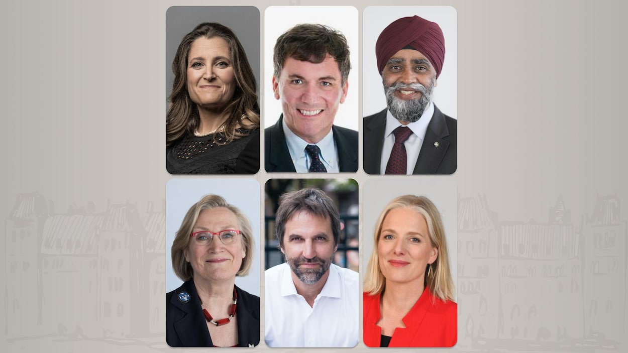 Six des ministres du Cabinet Trudeau