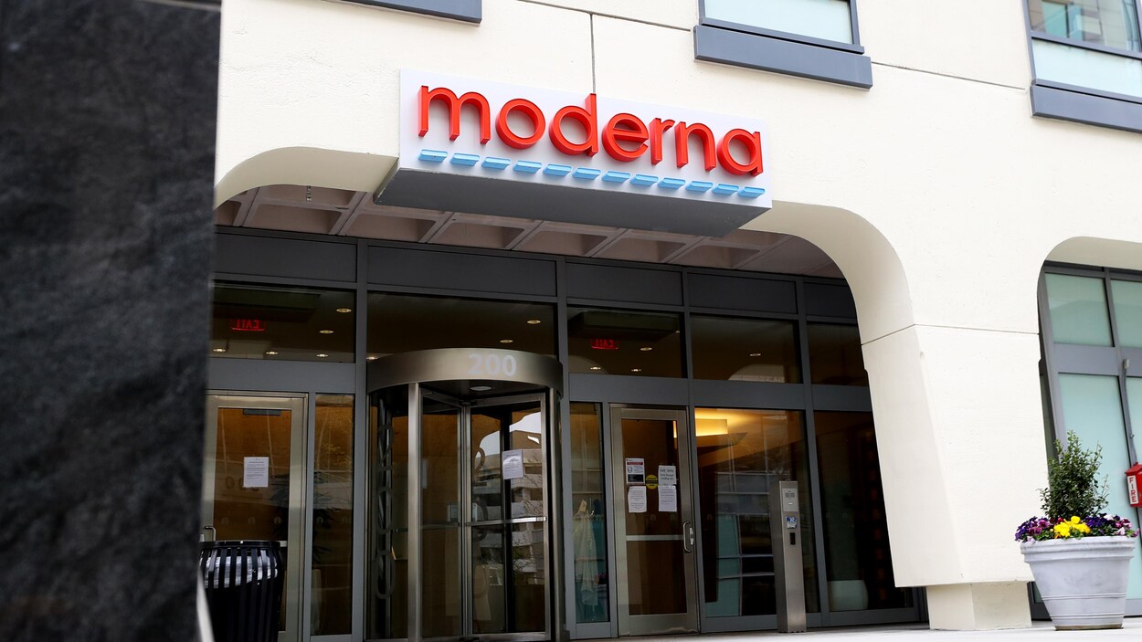 La façade du siège social de Moderna.