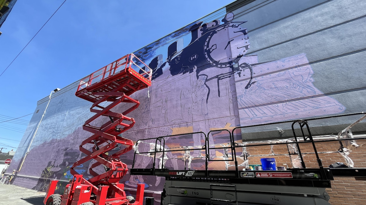 Une nouvelle murale en cours pour célébrer le 100e de Rouyn-Noranda