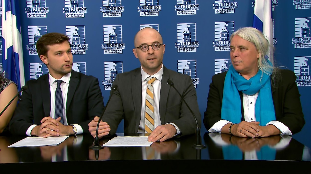 Gabriel Nadeau-Dubois, Sol Zanetti et Manon Massé