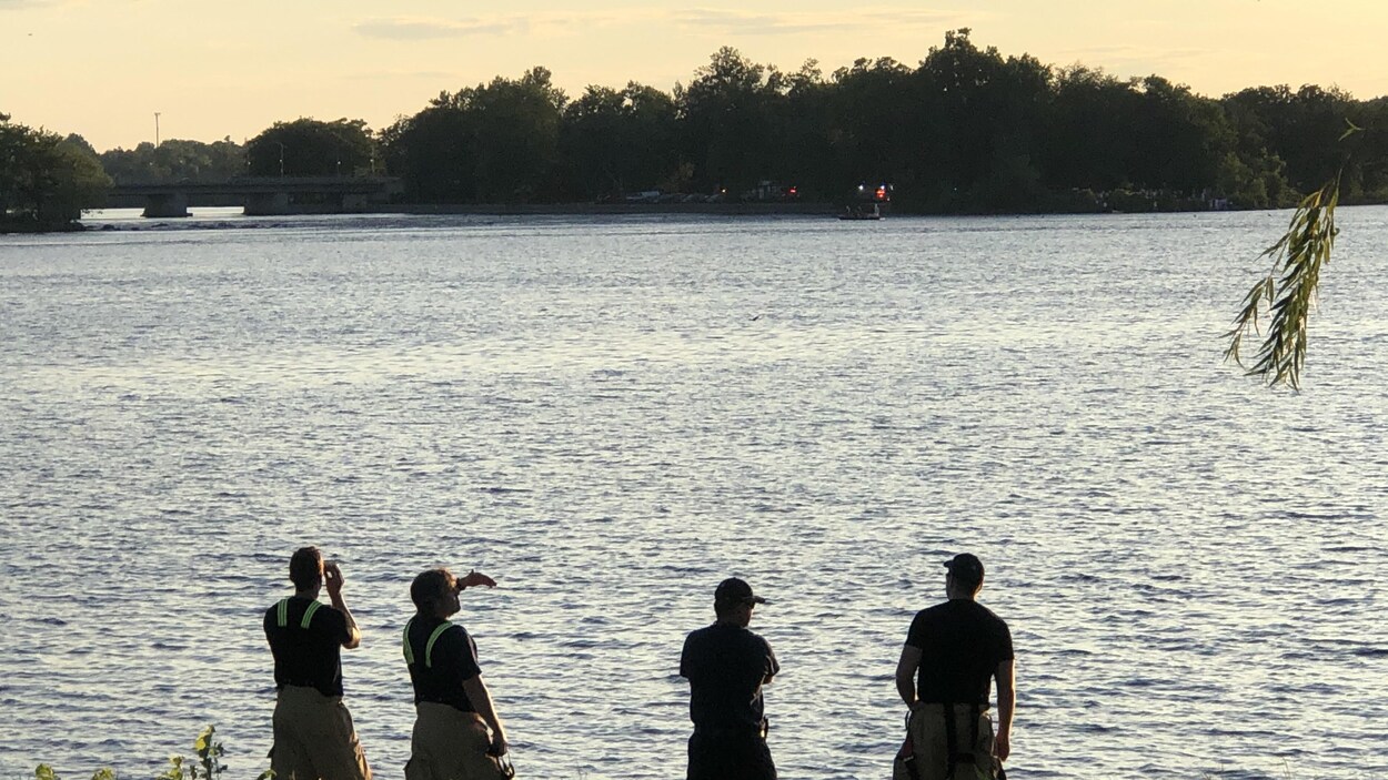L'île Bate vue de la rive près de Parkdale, à Ottawa.