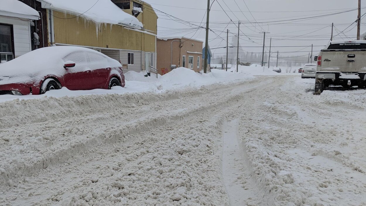 Beaucoup de neige sur les routes.