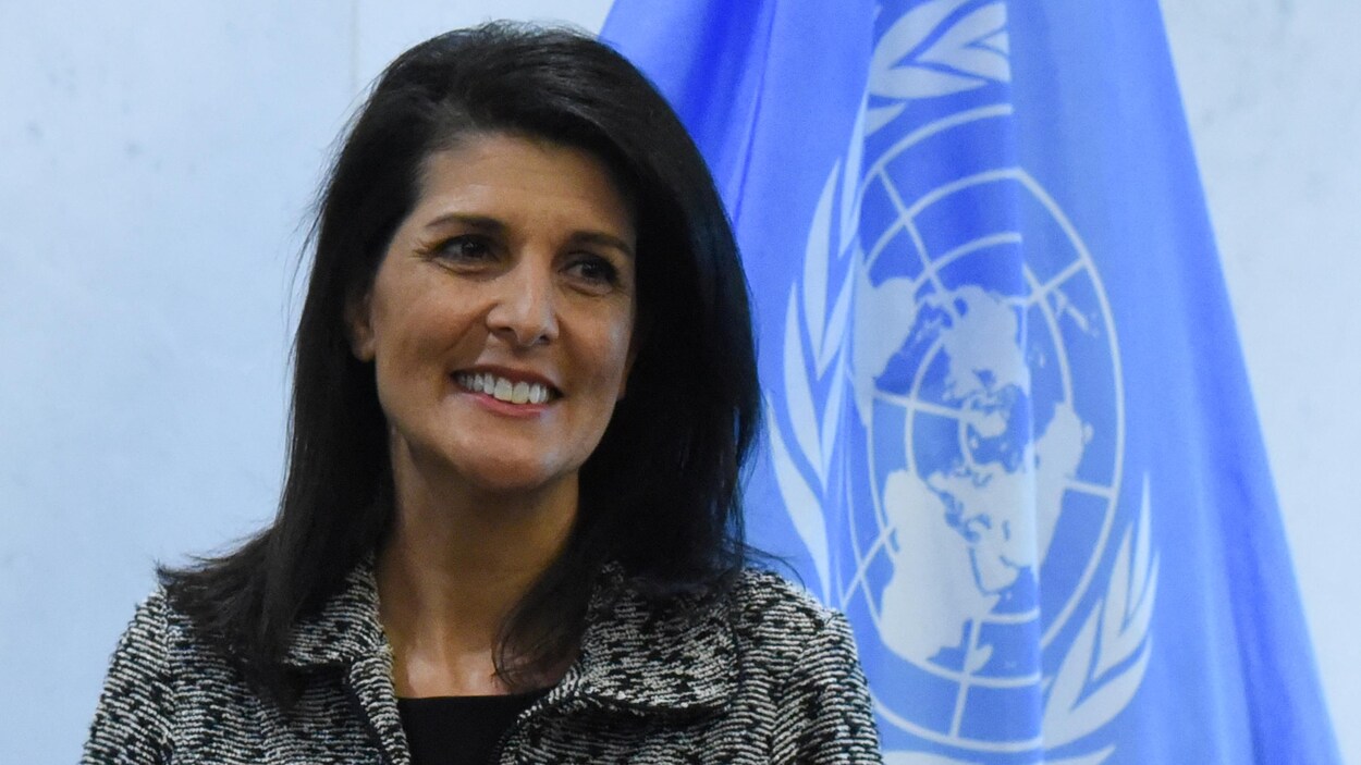L'ambassadrice des États-Unis à l'ONU, Nikki Haley L'ambassadrice des États-Unis à l'ONU, Nikki Haley