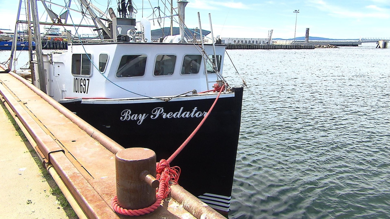 Bateau de pêche ancré au port de Sept-Îles.