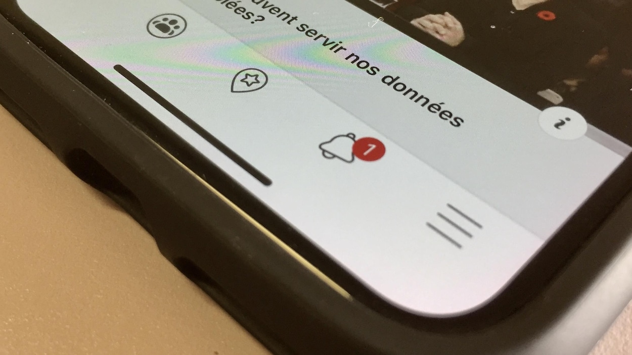La cloche de notification Facebook avec un point rouge.