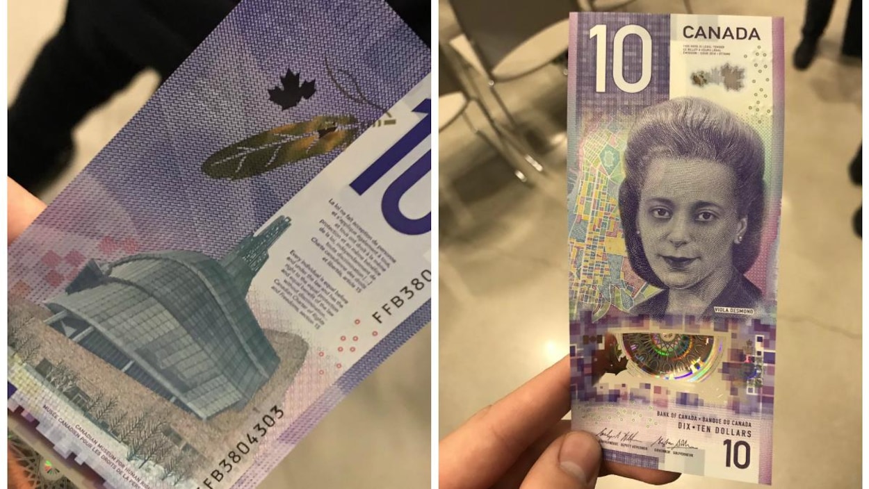 Les deux faces du nouveau billet de 10$.