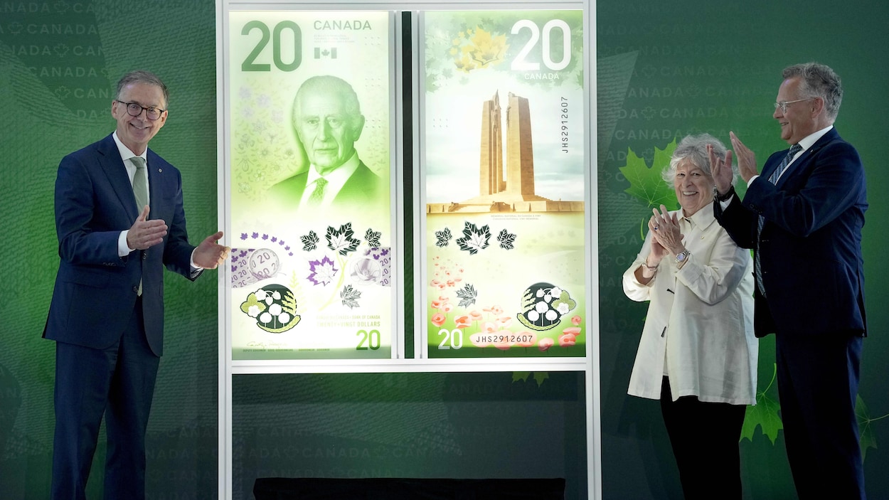 Charles III sur le nouveau billet de 20 dollars