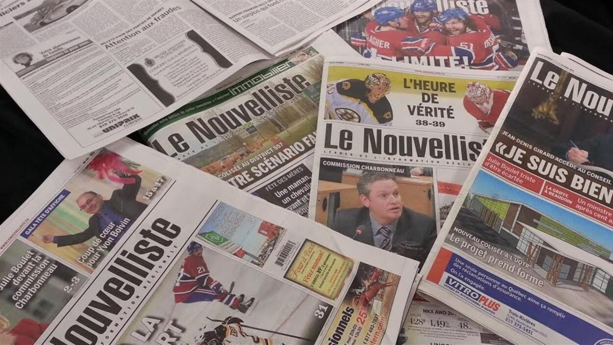 Éditions papier du journal Le Nouvelliste.