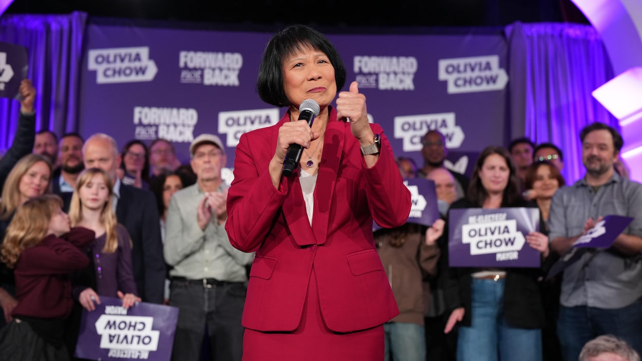 Olivia Chow réélue à la mairie; Toronto reste à gauche