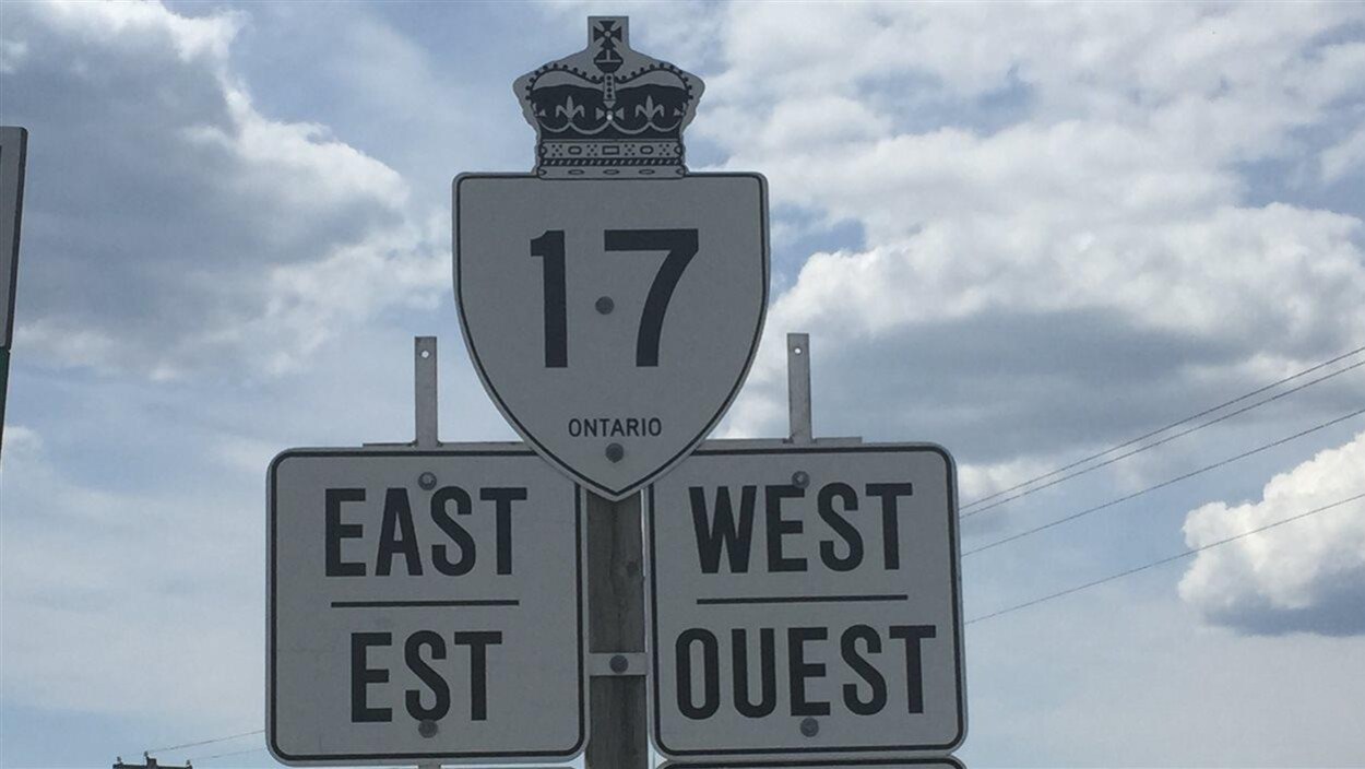 Panneau de signalisation de la route 17