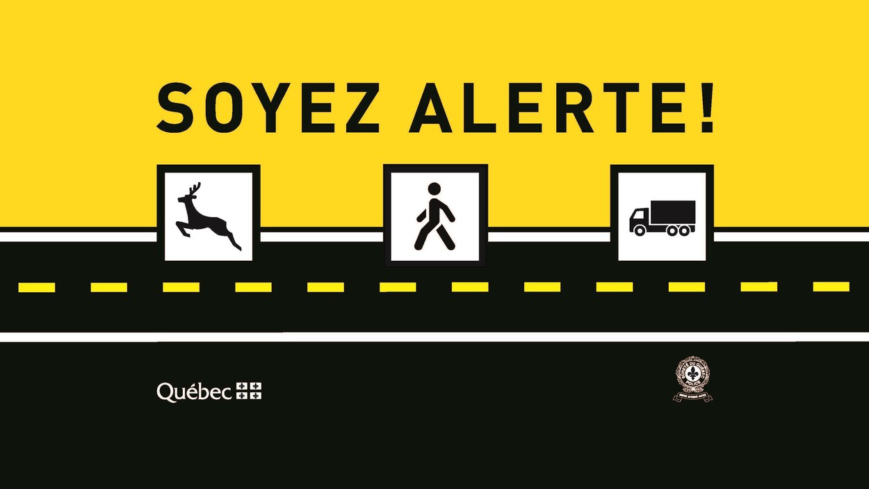 5 panneaux ont été installés à divers endroits stratégiques de la route 112.