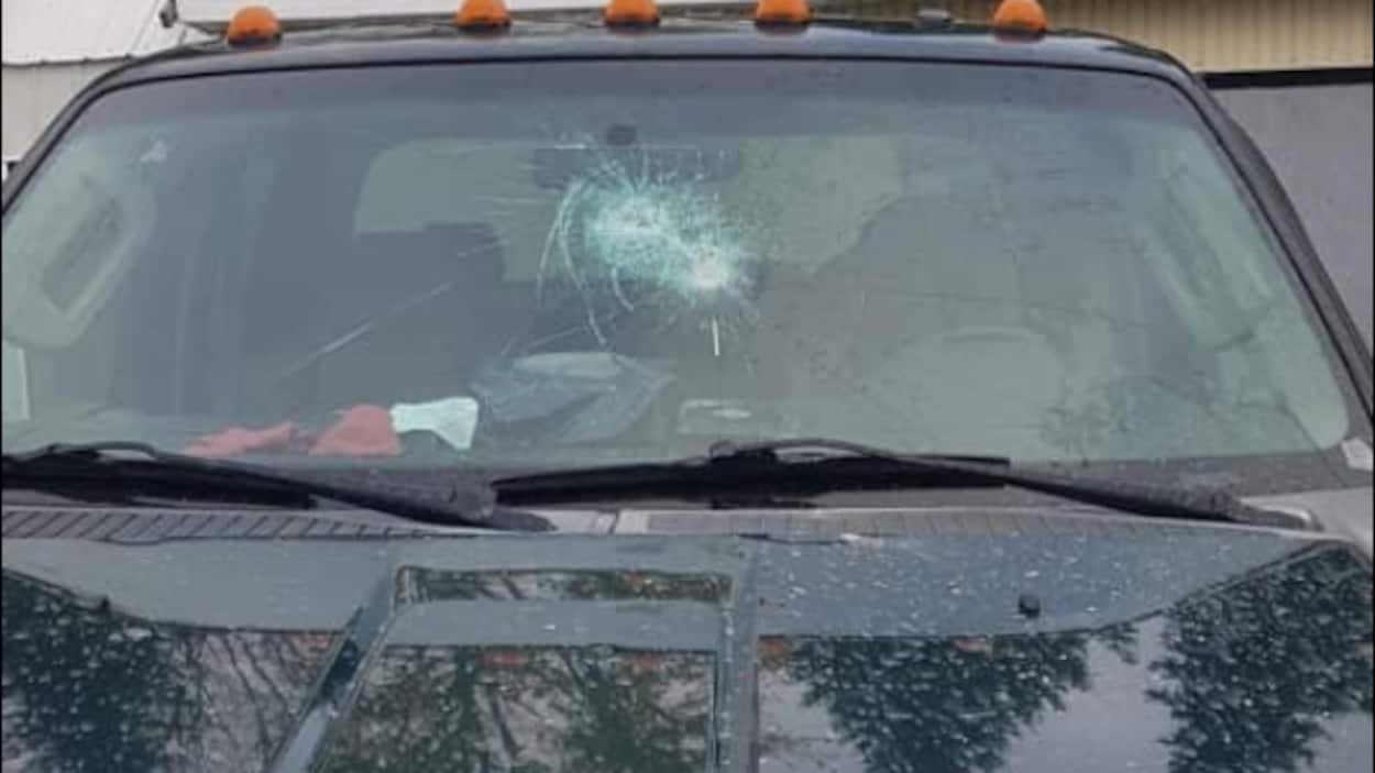 Le véhicule de Véronik Gagné a été vandalisé.