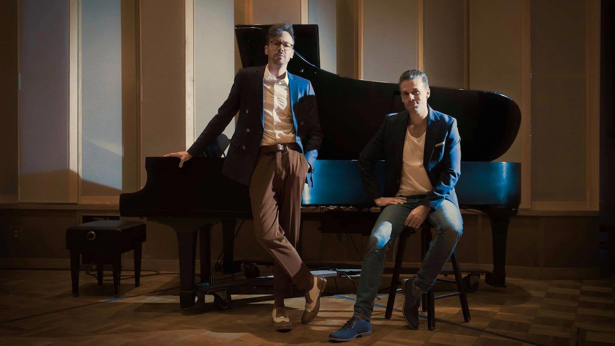 Pascal Blanchet et Rodolphe Saint-Gelais au studio 2 de l'Office national du film du Canada