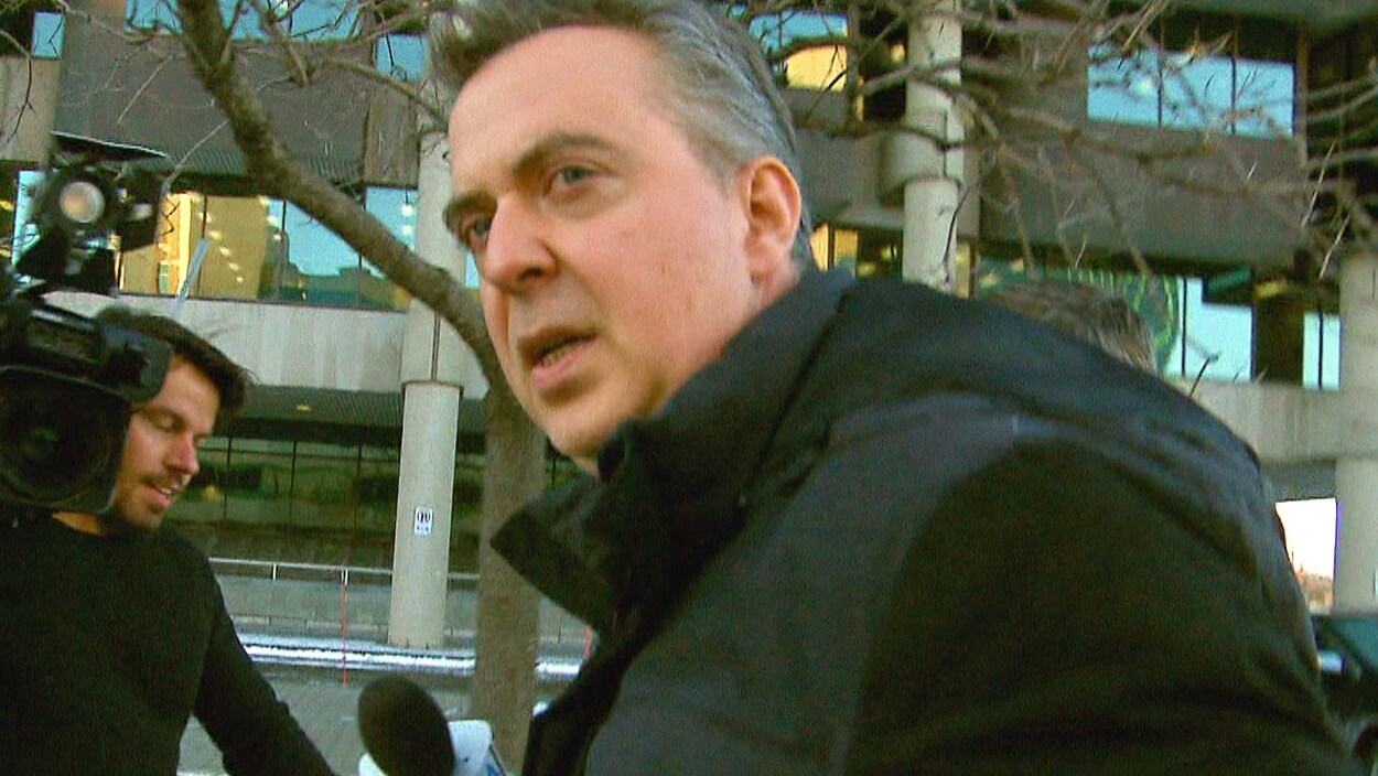 Pascal Desgagnés à sa sortie du palais de justice de Québec.