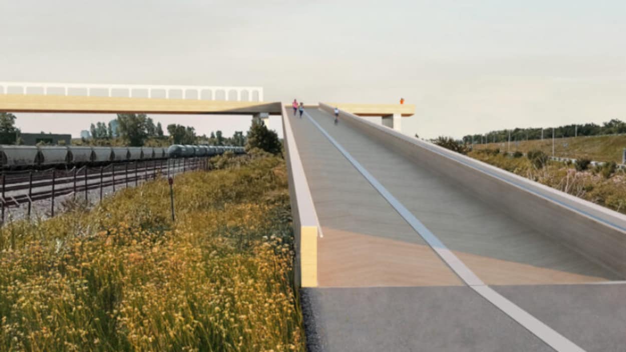 Des travaux pour la passerelle cyclopiétonne de la promenade Samuel-De Champlain en 2027