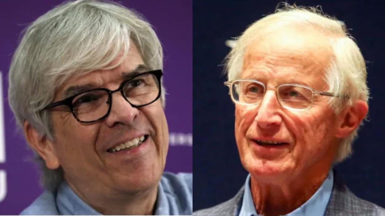 L'économiste Paul Romer (à gauche) et l'économiste William Nordhaus (à droite).