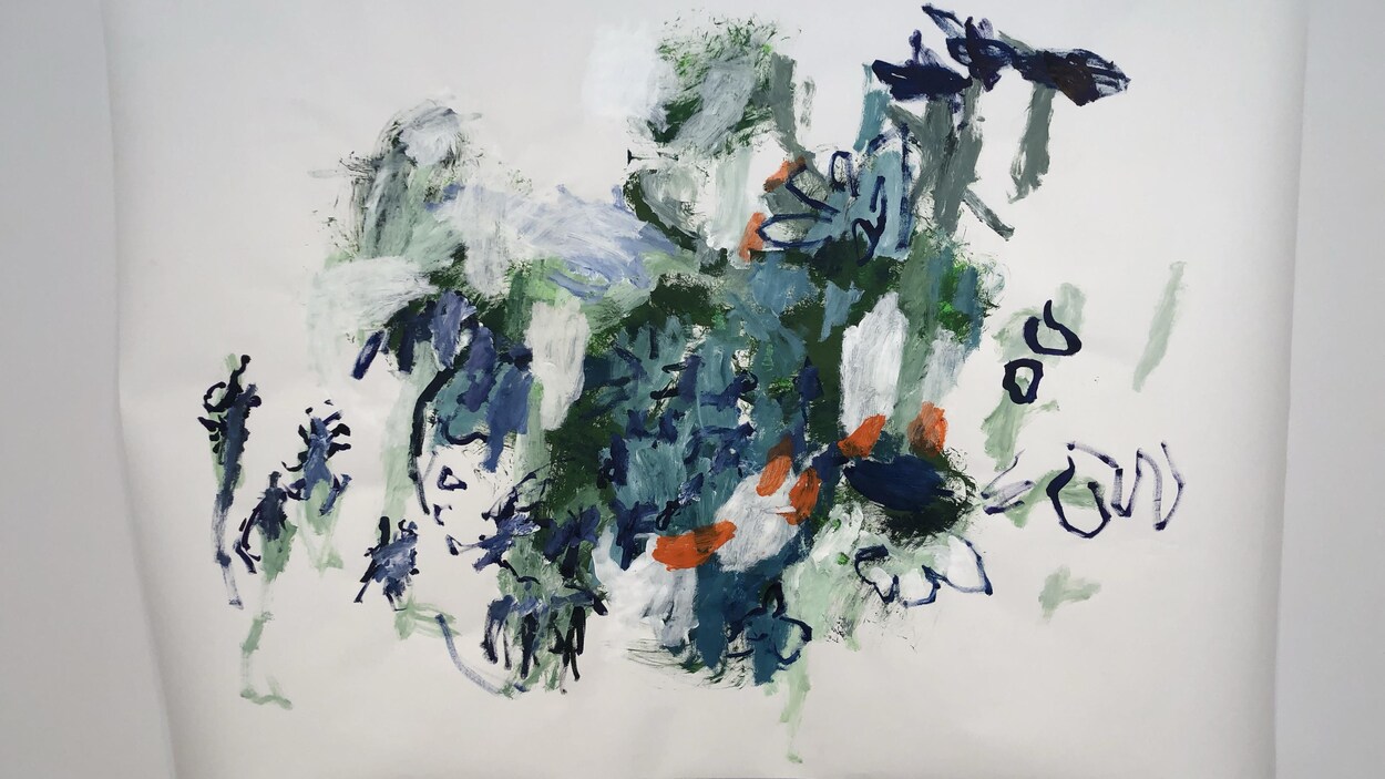 Une peinture sur toile.