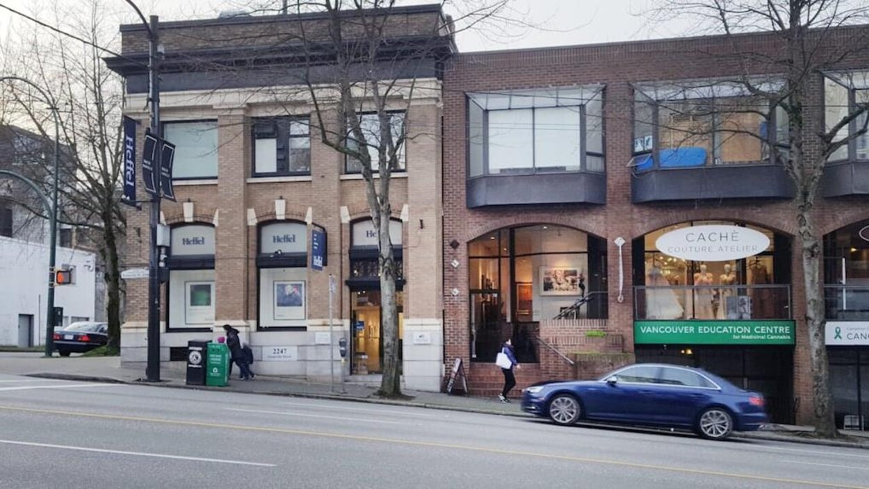 Des boutiques dans une rue de Vancouver.