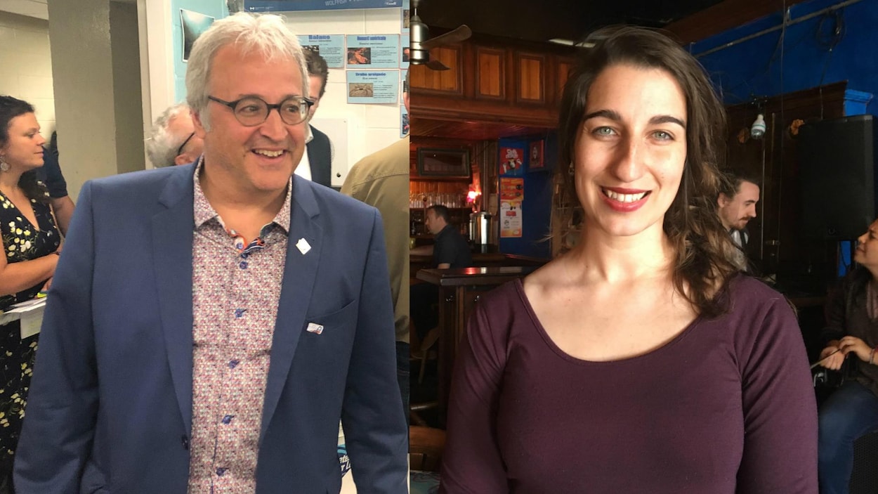 Un montage photo de Pierre Dufour et Émilise Lessard-Therrien, souriants.