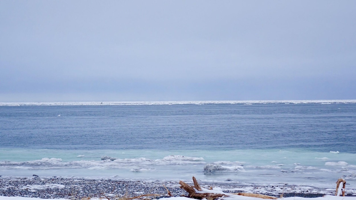 La plage de Matane en hiver