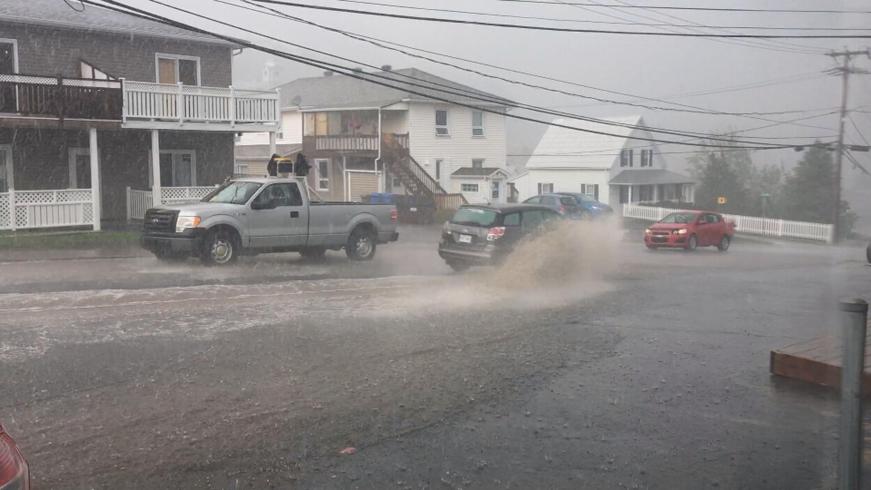 Pluies diluviennes à Gaspé
