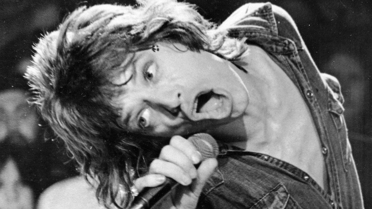 Mick Jagger lors d'une prestation des Rolling Stones à San Francisco en juillet 1972 Mick Jagger lors d'une prestation des Rolling Stones à San Francisco en juillet 1972