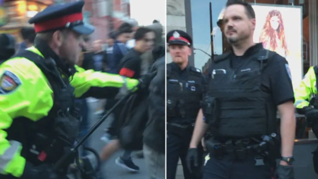Des agents du Service de police d'Ottawa.