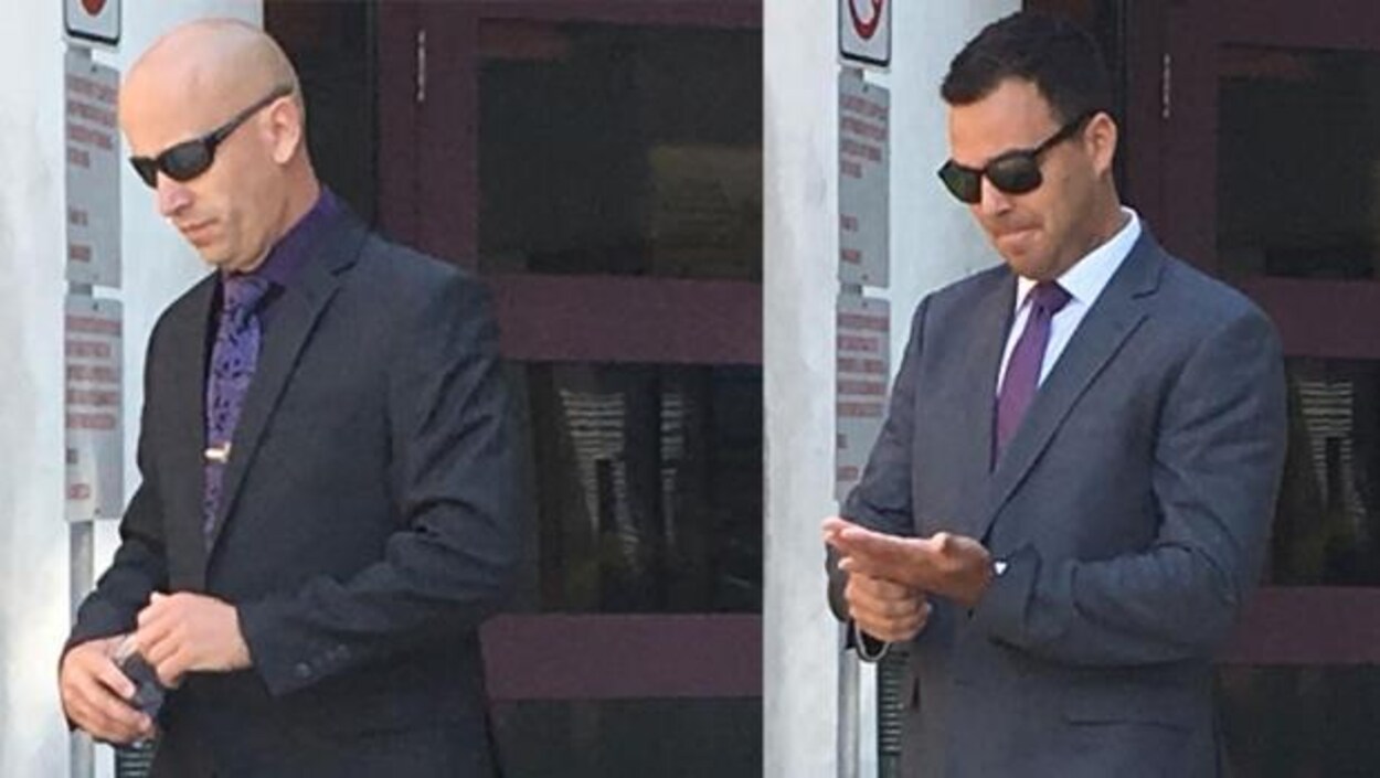 Les policiers Patrick Bulger et Mathieu Boudreau.