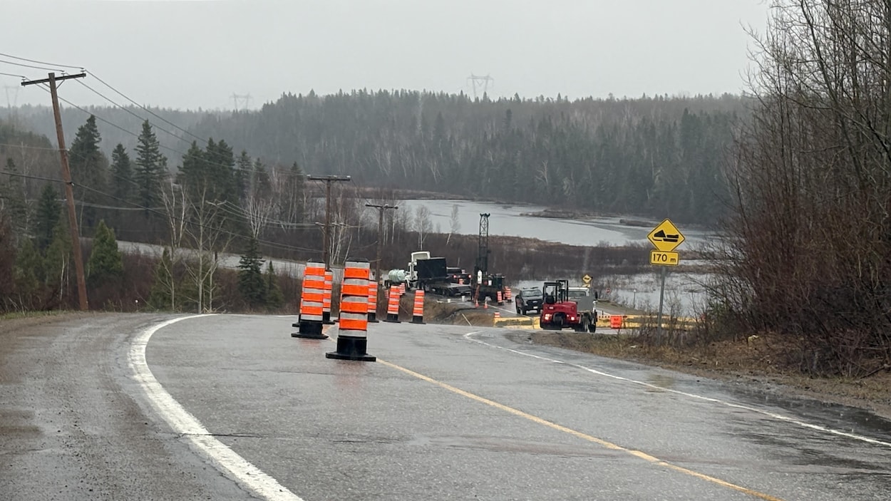 Un pont temporaire sera installé sur la route des Fondateurs à Saguenay