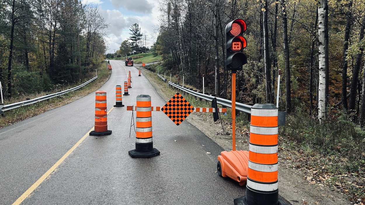 Un ponceau s’affaisse en partie dans le rang Saint-Martin à Chicoutimi