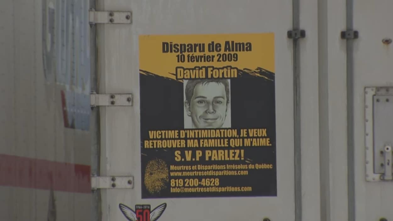 Le portrait de David Fortin sur une remorque