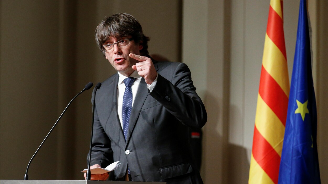 Le président destitué de la Catalogne, Carles Puigdemont Le président destitué de la Catalogne, Carles Puigdemont