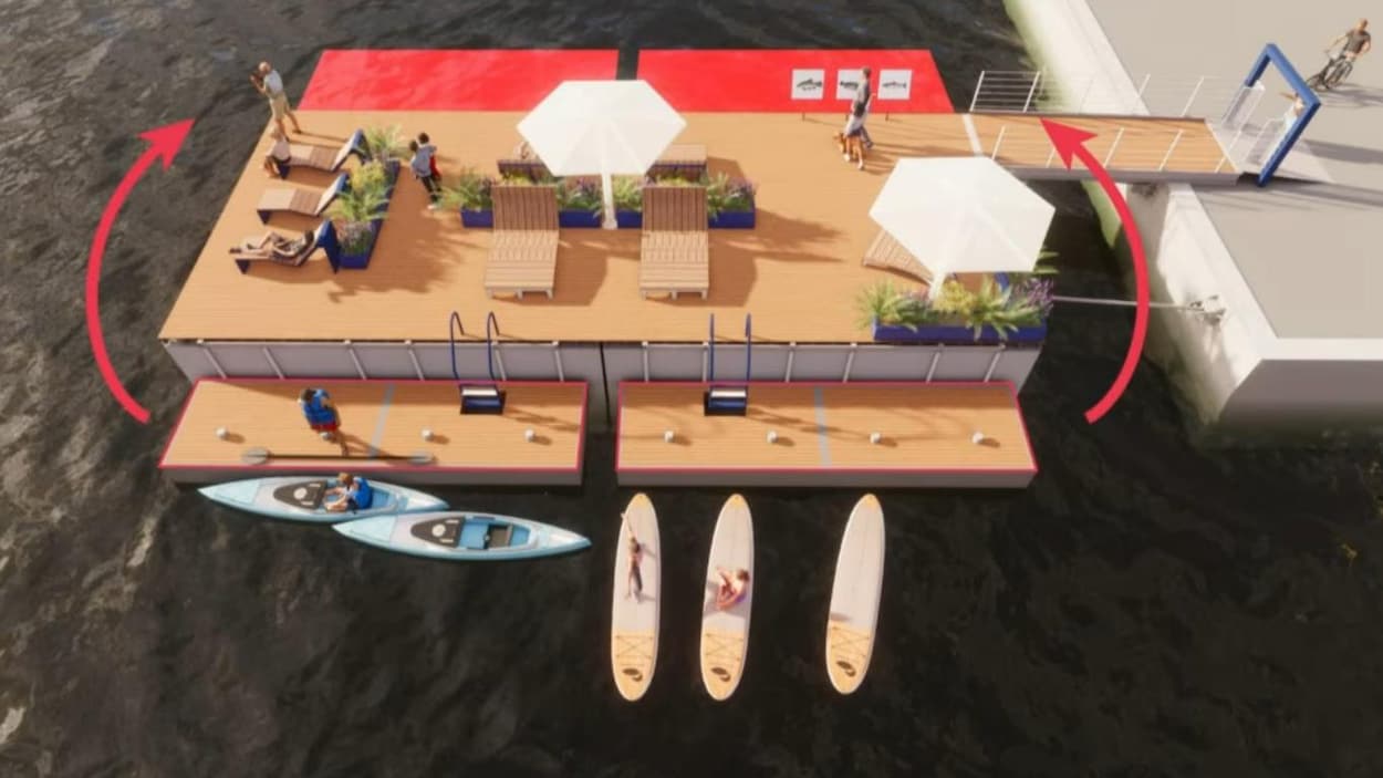 Magog approuve le projet de parc flottant au quai Macpherson sur fond de division