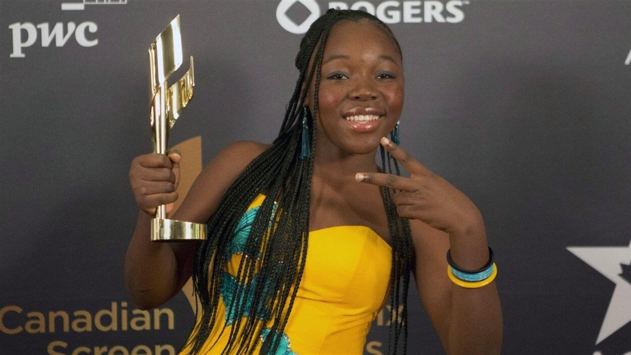 La jeune Rachel Mwanza, lors des Écrans canadiens en 2013. La jeune Rachel Mwanza, lors des Écrans canadiens en 2013.