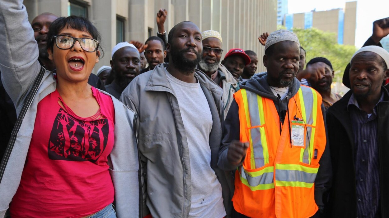 Une trentaine de personnes étaient venues appuyer Ibrahim Toure au tribunal.