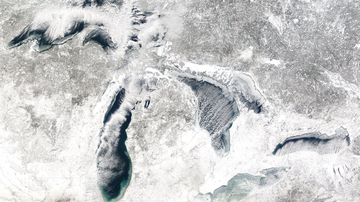 Image des Grands Lacs prise par un satellite de la NASA